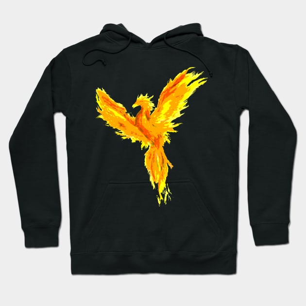 yellow phoenix Hoodie by Trashfox